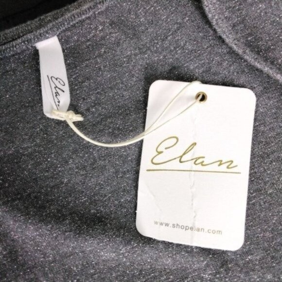 Elan Sparkling Knit Camisole Top In Gray And Silver Size Small - Picture 5 of 8